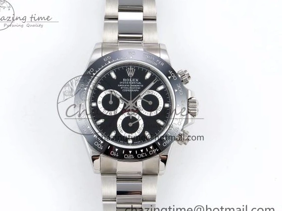 Best AAA Replica Sites Dial 116500 SS Daytona Steel Breathable JDF Best 1:1 Edition on Black 904L A 1337 Bracelet 1231
